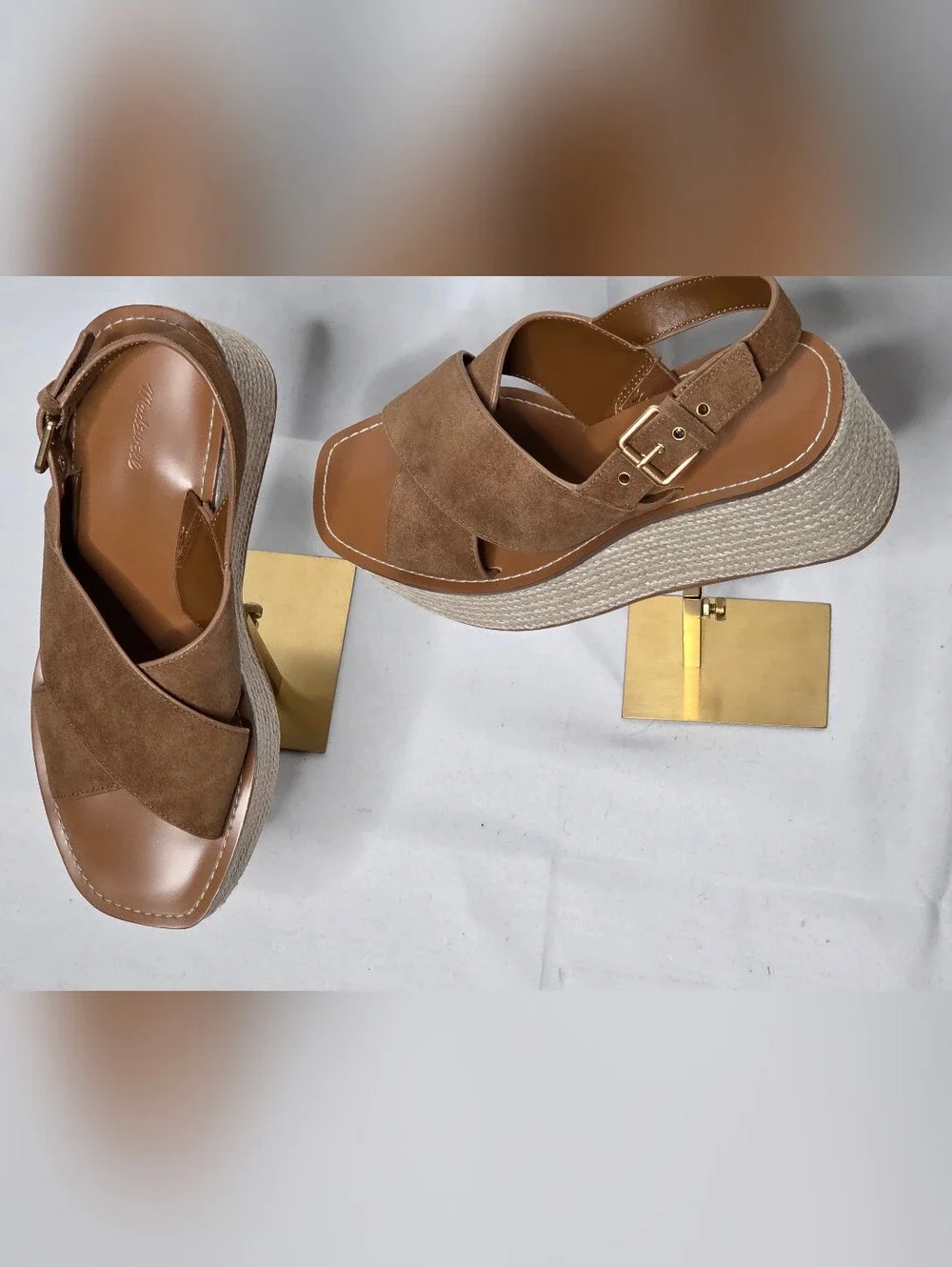 Madewell Amee Suede Wedge Sandals – Size 10, 10.5